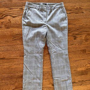 EUC White House Black Market The Slim Plaid Straight Leg Stretch Slacks Pant 8